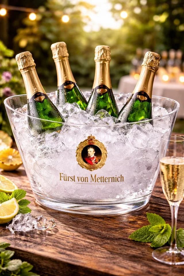 Fürst von Metternich Flaschenkühler transparent mit Logo - Bild 4