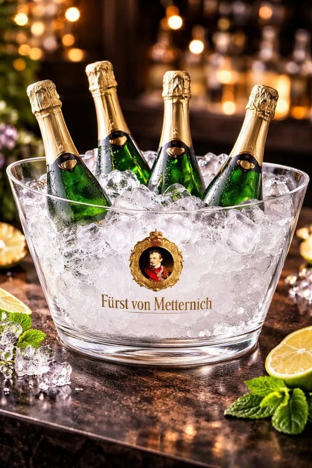 Fürst von Metternich Flaschenkühler transparent mit Logo - Bild 5