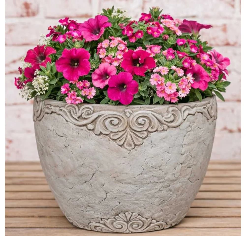 AltoBelli Blumentopf Adelina Zement Antik Grau Patina - Bild 2