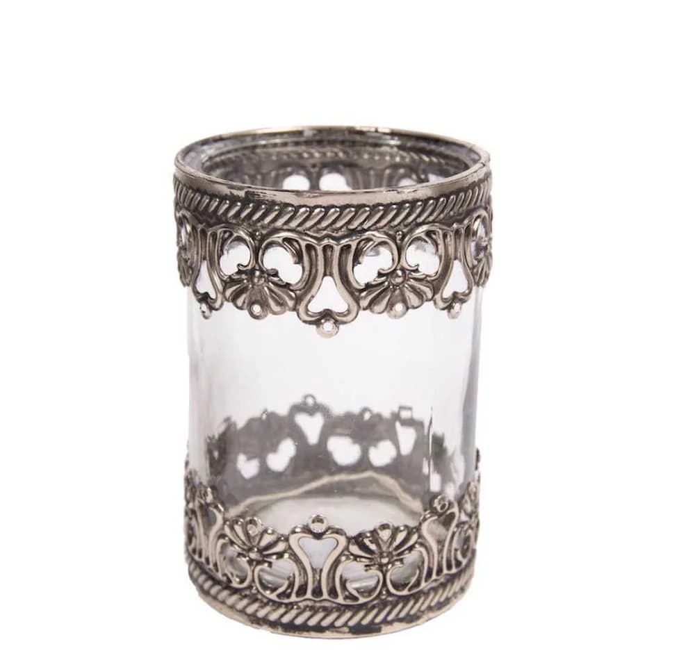 AltoBelli Kerzenhalter Amalfi Glas mit Metall Verzierungen - Bild 3