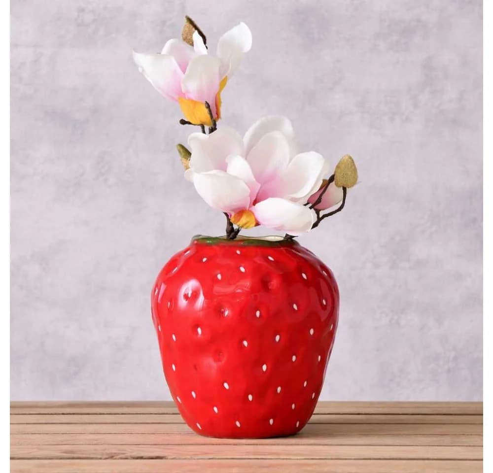 AltoBelli Keramikvase Berry Erdbeer-Design Rot - Bild 3