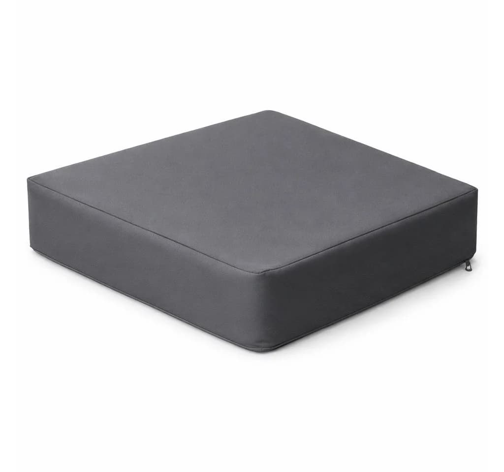Stoffschmiede Sitzkissen Kunstleder Grau 40x40x10cm - Bild 2