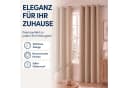 Stoffschmiede Blickdichte Gardine Braun Kräuselband & Ösen Bild 4