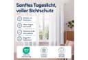 Stoffschmiede Gardine Blickdicht Weiß Kräuselband & Ösen Bild 1