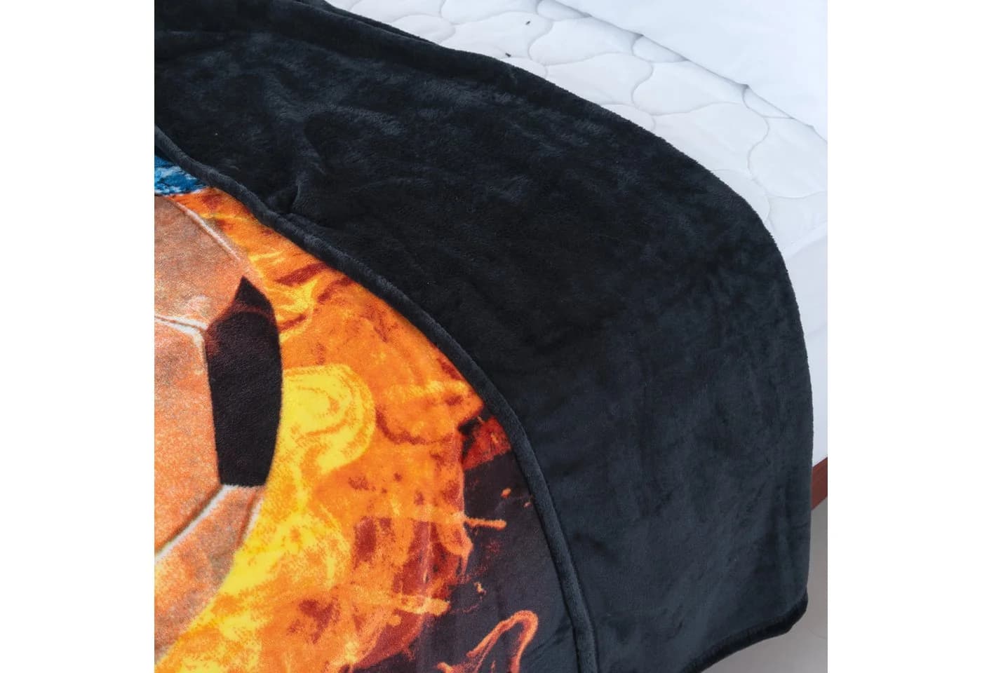 Wolle Wolldecke Fußball-Muster 150x200 cm - Bild 5