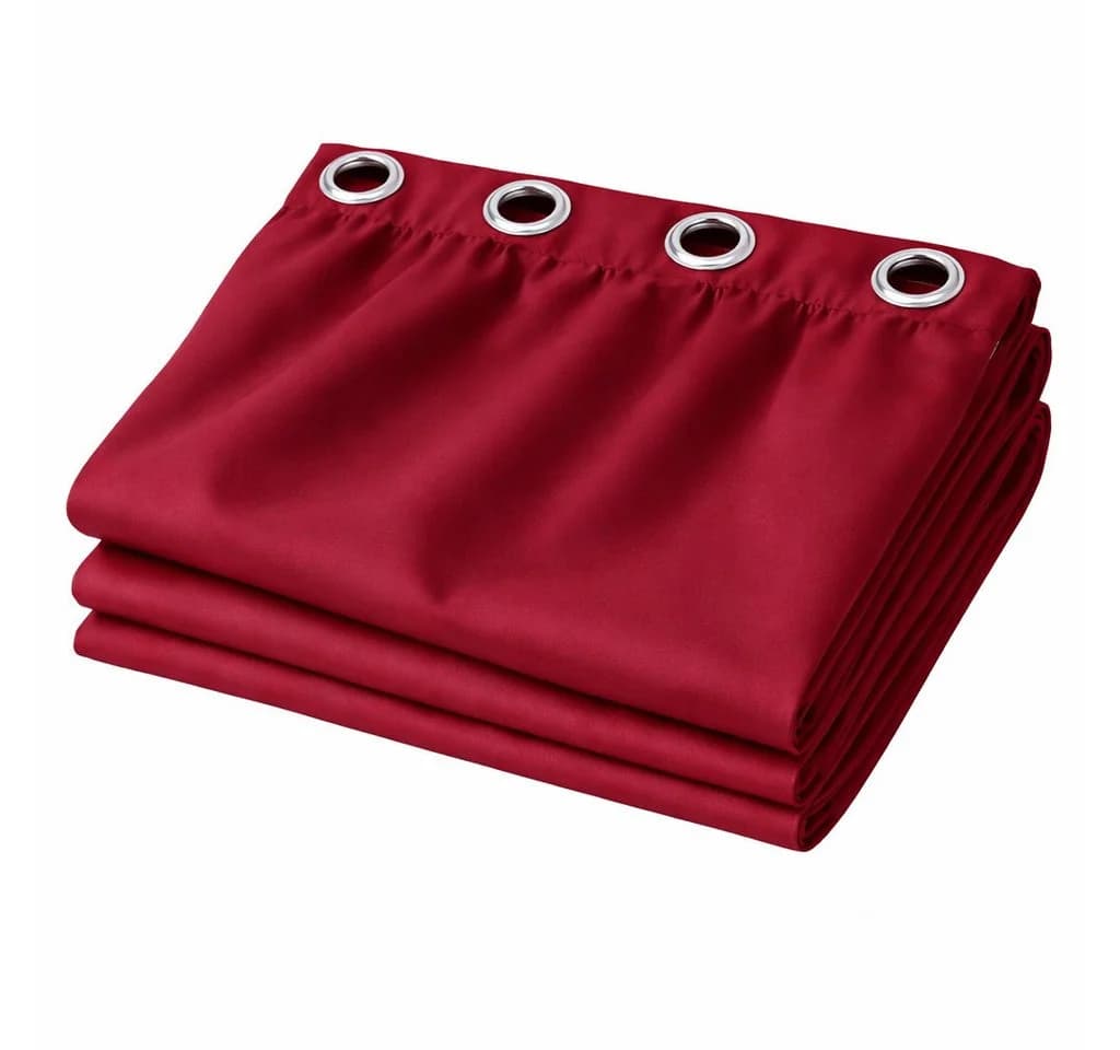 Stoffschmiede Gardine mit Ösen abdunkelnd rot
