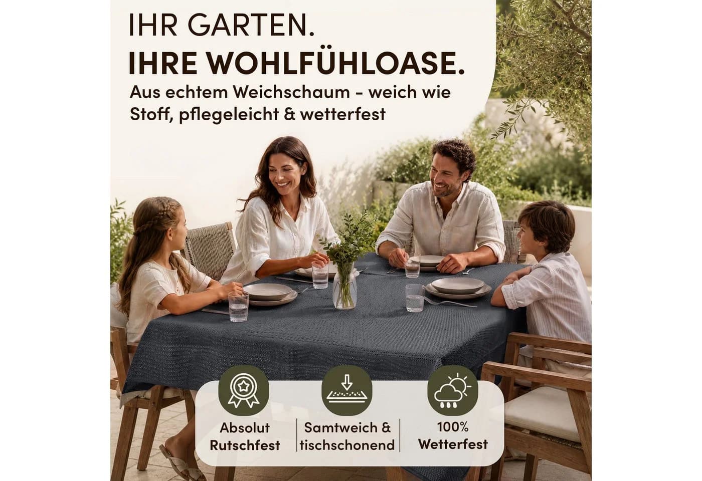 Stoffschmiede Gartentischdecke Klassisch - PVC - 7 Farben