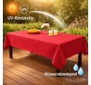 Stoffschmiede Gartentischdecke Rot Wasserabweisend UV-Schutz Bild 1