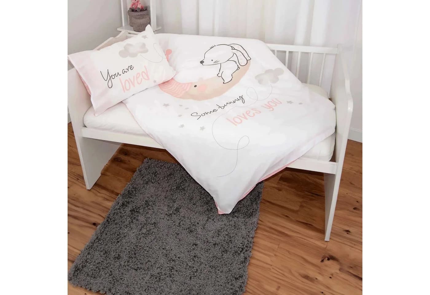 Baby Best Kinderbettwäsche Little Bunny 100x135cm + 40x60cm 100% Baumwolle