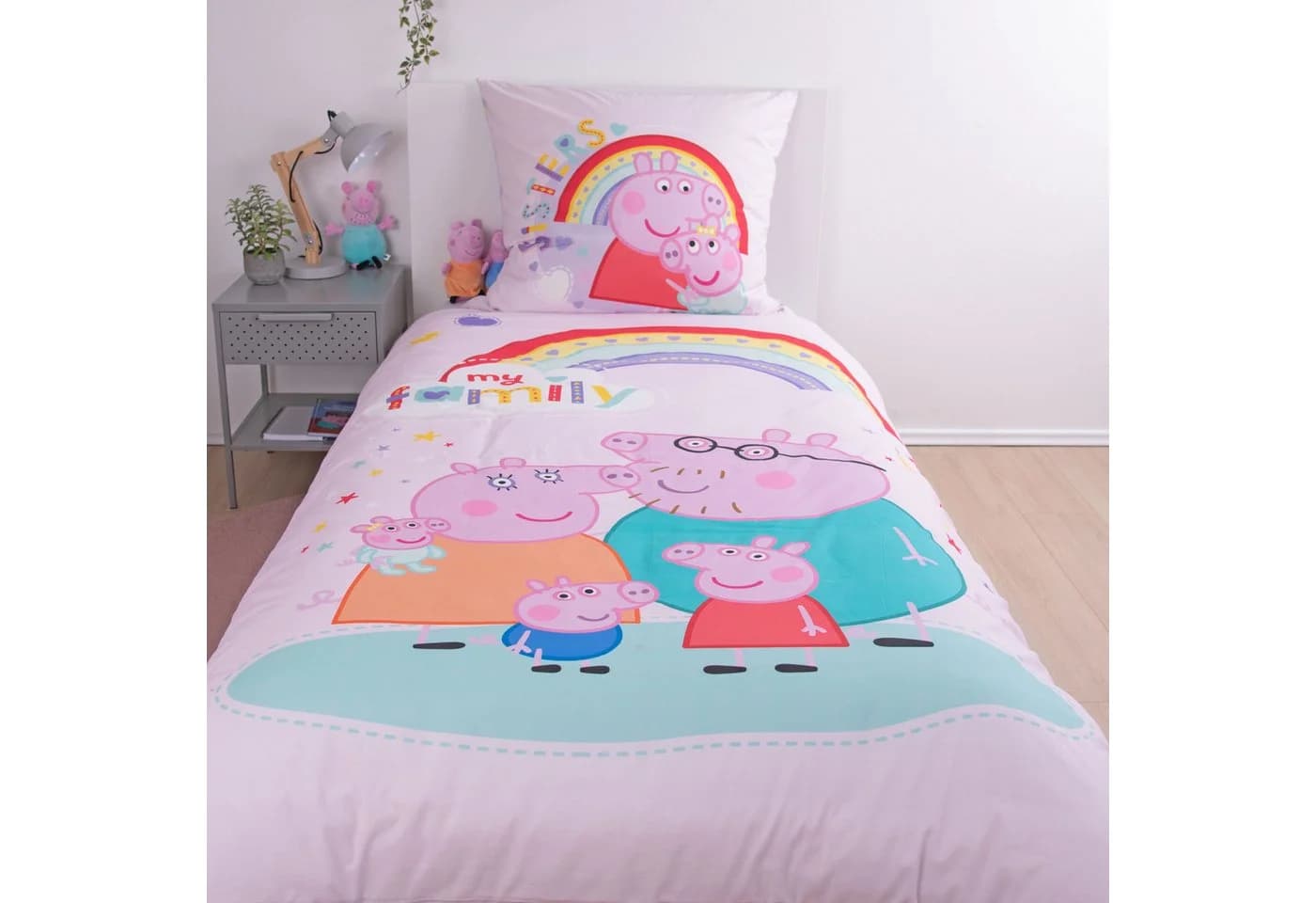 Stoffschmiede Kinderbettwäsche Peppa Wutz Winterbettwäsche Flanell