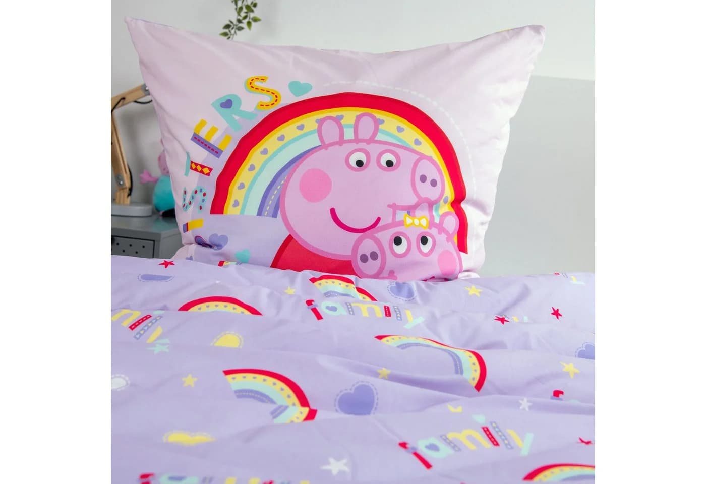 Stoffschmiede Kinderbettwäsche Peppa Wutz Winterbettwäsche Flanell - Bild 4