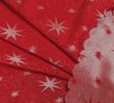 Stoffschmiede Tischdecke Weihnachten Lurex Sternenmotiv Bordeaux Bild 1