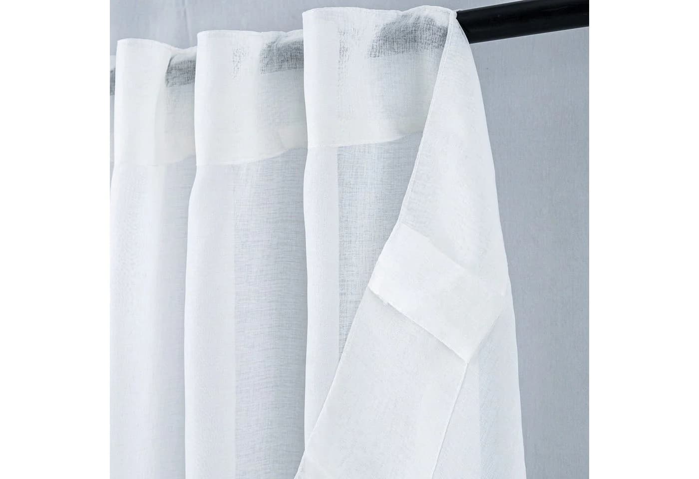 Stoffschmiede Gardine Verdeckte Schlaufe Weiß Polyester