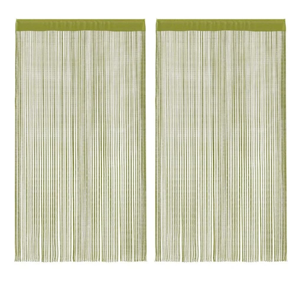 furnicato Fadenvorhang Grün 100 x 250 cm Tunneldurchzug - Bild 2