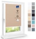 DomDeco Plissee Premium Beige Ohne Bohren Modern Bild 2
