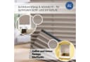 DomDeco Plissee Premium Grau Ohne Bohren Sichtschutz Bild 1