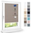 DomDeco Plissee Premium Grau Ohne Bohren Sichtschutz Bild 2