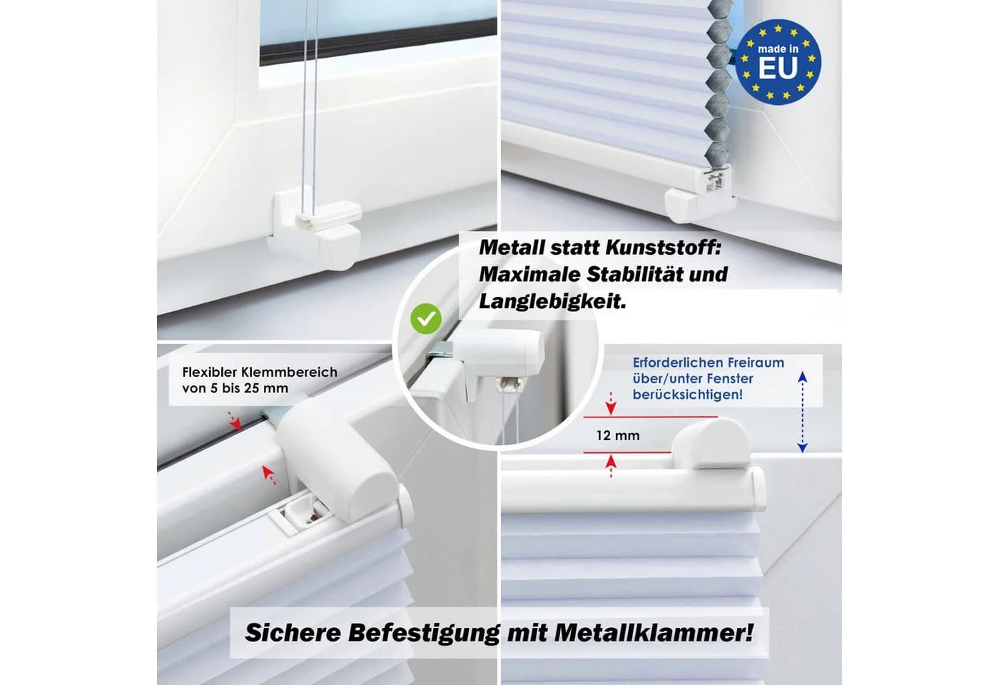 DomDeco Thermo Wabenplissee Schwarz Verdunkelung ohne Bohren - Bild 5