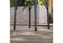 furnicato Runder Gartentisch Schwarz mit Blumendesign Bild 5
