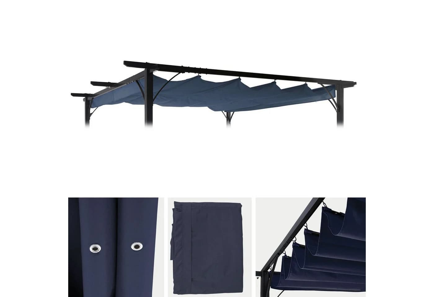 PROREGAL® Pavillon-Ersatzdach Blau für 3x3m Pergola
