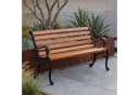 PROREGAL Gartenbank 2-Sitzer Gusseisen Holz Kiefer Braun Bild 1