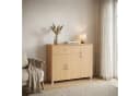 furnicato Sideboard Kommode Buche Grau mit höhenverstellbaren Fächern Bild 1