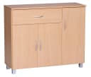 furnicato Sideboard Kommode Buche Grau mit höhenverstellbaren Fächern Bild 2