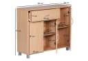 furnicato Sideboard Kommode Buche Grau mit höhenverstellbaren Fächern Bild 4
