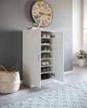 furnicato Schuhschrank 7 Ebenen Weiß mit Ablagefläche Bild 5