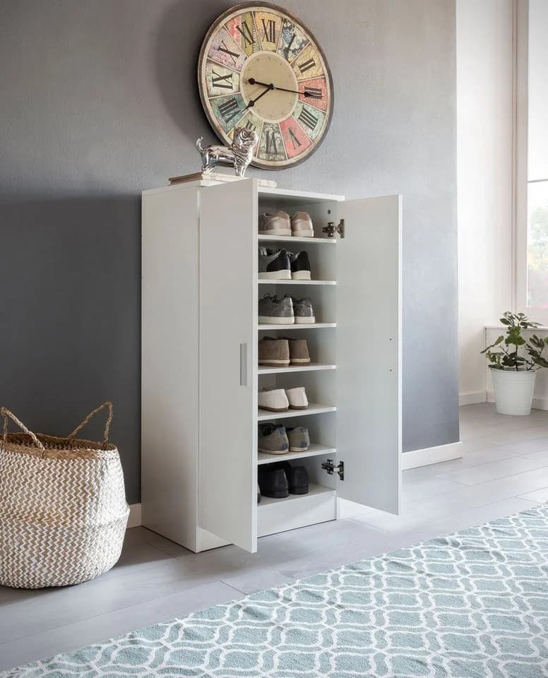 furnicato Schuhschrank 7 Ebenen Weiß mit Ablagefläche - Bild 5