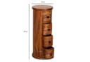 furnicato Sideboard Kommode Massivholz Braun mit 4 Schubladen Bild 4