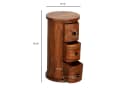 furnicato Sideboard Kommode Massivholz Walnuss Finish 3 Schubladen Bild 4