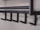 furnicato Wandgarderobe mit Ablage und Haken Schwarz Bild 5