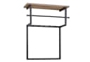 furnicato Wandgarderobe Vollholz Metall Braun Schwarz Bild 2