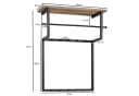 furnicato Wandgarderobe Vollholz Metall Braun Schwarz Bild 4