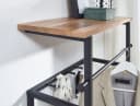 furnicato Wandgarderobe Vollholz Metall Braun Schwarz Bild 5