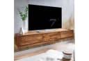 furnicato Lowboard TV-Unterschrank Massivholz Walnuss Finish 160x25x35 cm Braun Bild 1