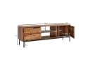 furnicato Lowboard TV-Unterschrank Massivholz Walnuss Finish Braun Bild 4