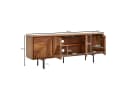 furnicato Lowboard TV-Unterschrank Massivholz Walnuss Finish Bild 4