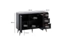furnicato Sideboard Kommode Lamellenoptik Schwarz Bild 4