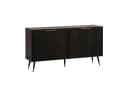 furnicato Sideboard Lamellenoptik Schwarz Bild 2