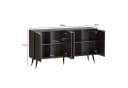 furnicato Sideboard Lamellenoptik Schwarz Bild 4