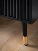 furnicato Sideboard Lamellenoptik Schwarz Bild 5