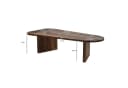 furnicato Couchtisch Oval Massivholz Braun Modern Bild 4