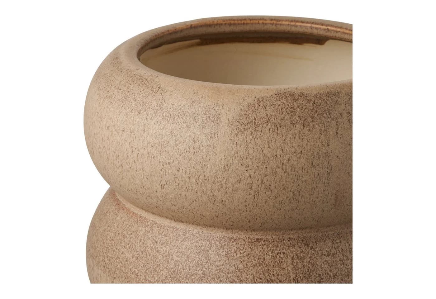 tinkaro Blumentopf Keramik Braun Rund