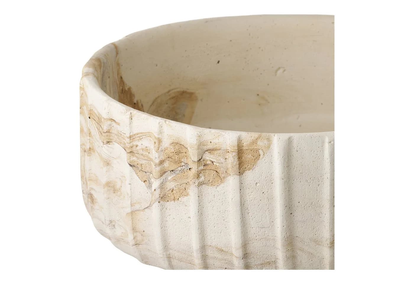 tinkaro Dekovase Vase aus Zement Braun-Beige