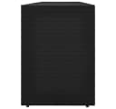 furnicato Gartenschrank Schwarz PE-Rattan mit Echtholz-Griffen Bild 5
