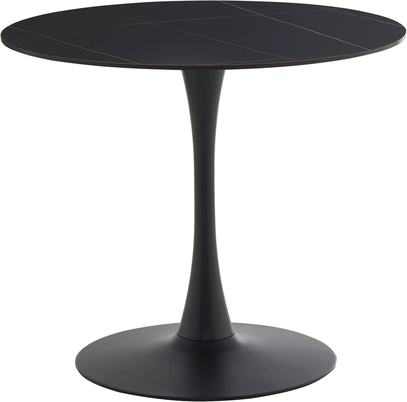 OTTO home Esstisch Freya Runder Tisch 90cm Sinterstein Schwarz - Bild 2