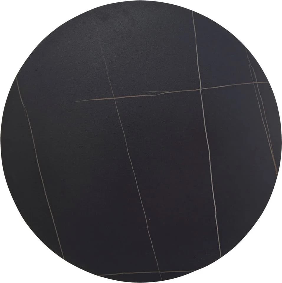 OTTO home Esstisch Freya Runder Tisch 90cm Sinterstein Schwarz - Bild 4