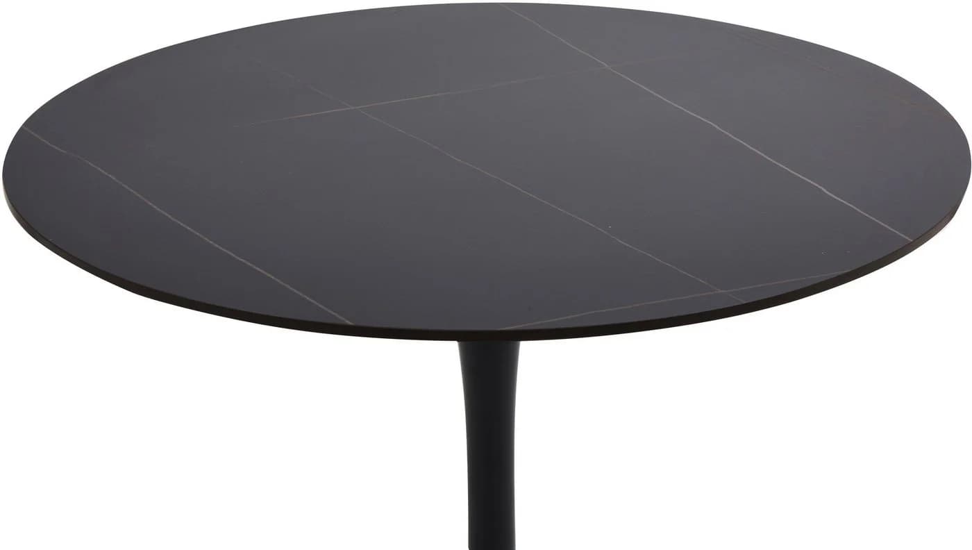 OTTO home Esstisch Freya Runder Tisch 90cm Sinterstein Schwarz - Bild 5
